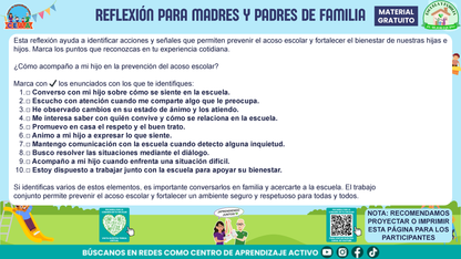 ESCUELA Y FAMILIA: JUNTOS EN LA PREVENCIÓN DEL ACOSO ESCOLAR en PDF