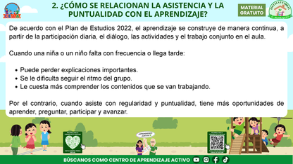 ESCUELA Y FAMILIA: ¿POR QUÉ ES IMPORTANTE LA ASISTENCIA Y LA PUNTUALIDAD DE MIS HIJOS? en PDF