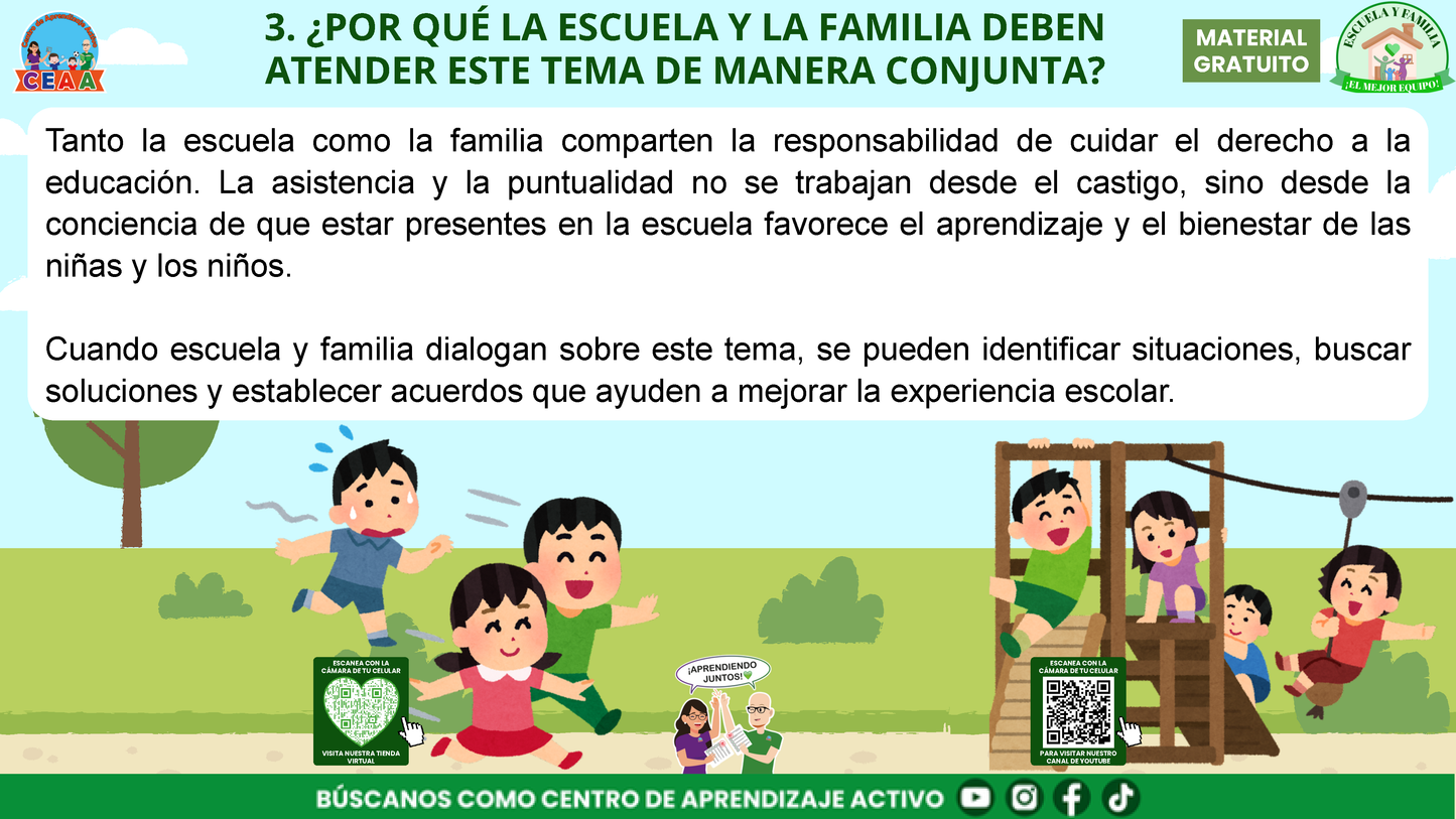 ESCUELA Y FAMILIA: ¿POR QUÉ ES IMPORTANTE LA ASISTENCIA Y LA PUNTUALIDAD DE MIS HIJOS? en PDF