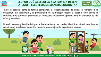 ESCUELA Y FAMILIA: ¿POR QUÉ ES IMPORTANTE LA ASISTENCIA Y LA PUNTUALIDAD DE MIS HIJOS? en PDF
