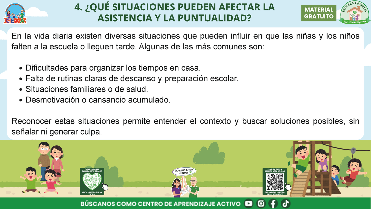ESCUELA Y FAMILIA: ¿POR QUÉ ES IMPORTANTE LA ASISTENCIA Y LA PUNTUALIDAD DE MIS HIJOS? en PDF