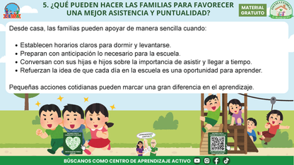 ESCUELA Y FAMILIA: ¿POR QUÉ ES IMPORTANTE LA ASISTENCIA Y LA PUNTUALIDAD DE MIS HIJOS? en PDF