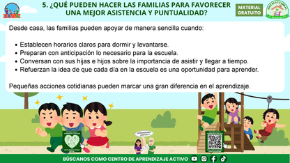 ESCUELA Y FAMILIA: ¿POR QUÉ ES IMPORTANTE LA ASISTENCIA Y LA PUNTUALIDAD DE MIS HIJOS? en PDF