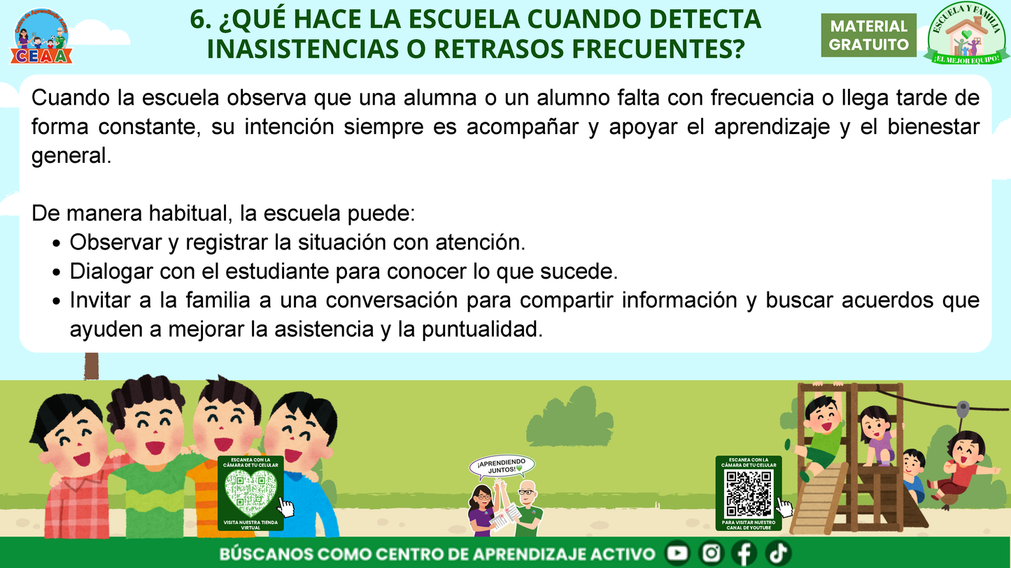 ESCUELA Y FAMILIA: ¿POR QUÉ ES IMPORTANTE LA ASISTENCIA Y LA PUNTUALIDAD DE MIS HIJOS? en PDF