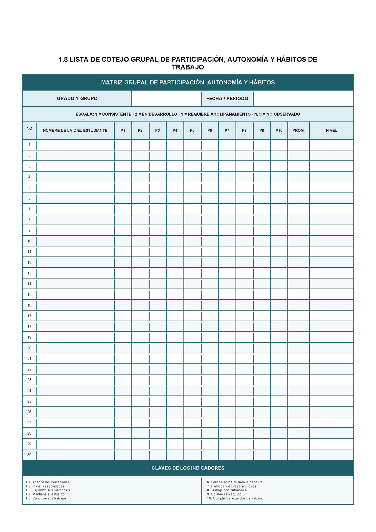 EXPEDIENTE INTEGRAL PARA LA EVALUACIÓN FORMATIVA Y ACOMPAÑAMIENTO DE LOS ESTUDIANTES Editable en Word