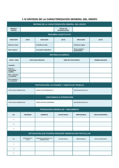 EXPEDIENTE INTEGRAL PARA LA EVALUACIÓN FORMATIVA Y ACOMPAÑAMIENTO DE LOS ESTUDIANTES Editable en Word