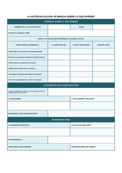 EXPEDIENTE INTEGRAL PARA LA EVALUACIÓN FORMATIVA Y ACOMPAÑAMIENTO DE LOS ESTUDIANTES Editable en Word