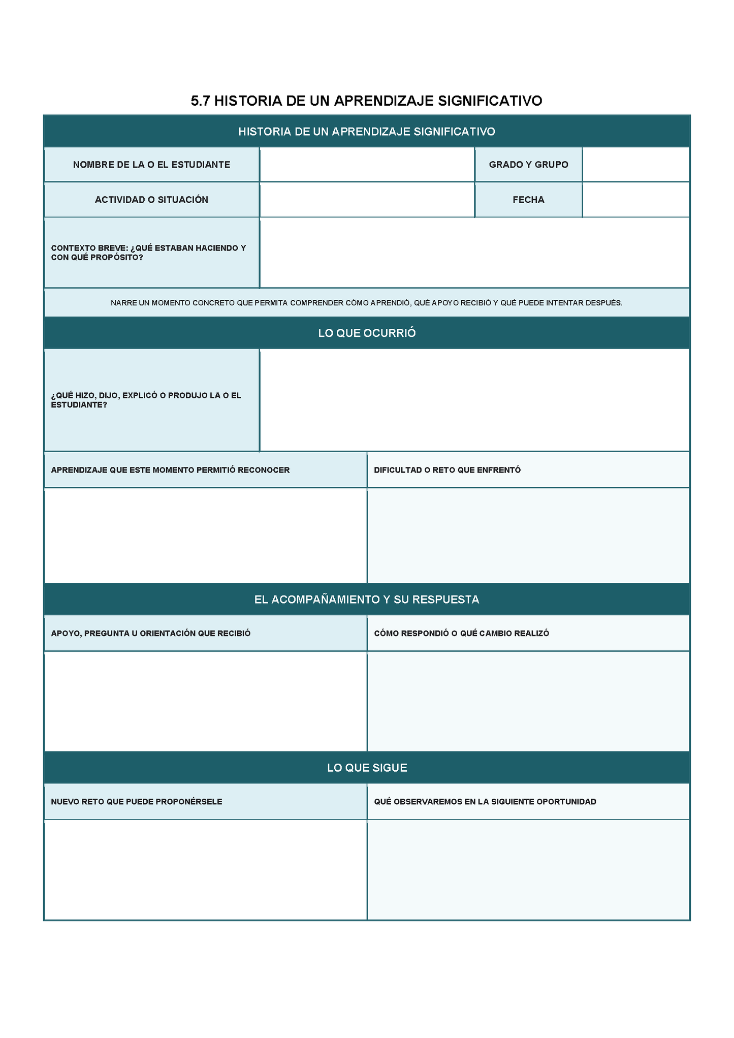 EXPEDIENTE INTEGRAL PARA LA EVALUACIÓN FORMATIVA Y ACOMPAÑAMIENTO DE LOS ESTUDIANTES Editable en Word