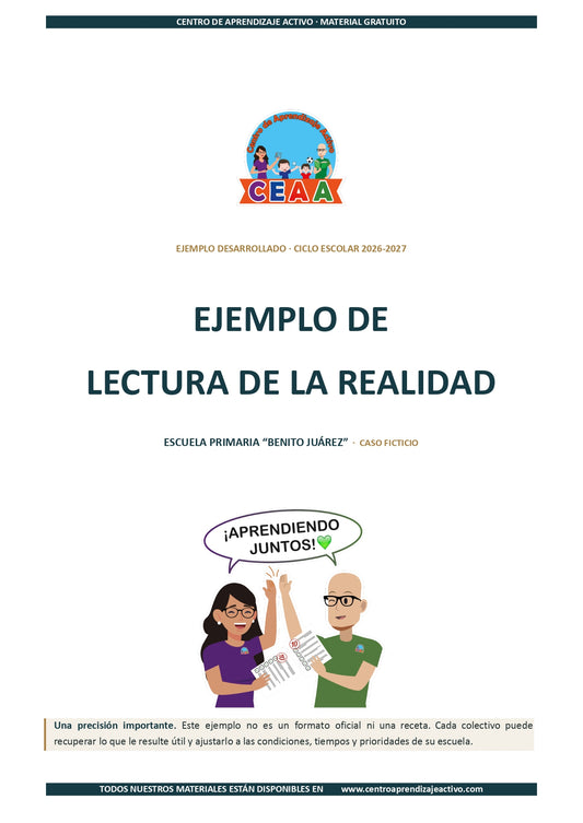 Ejemplo LECTURA DE LA REALIDAD con Formatos en pdf