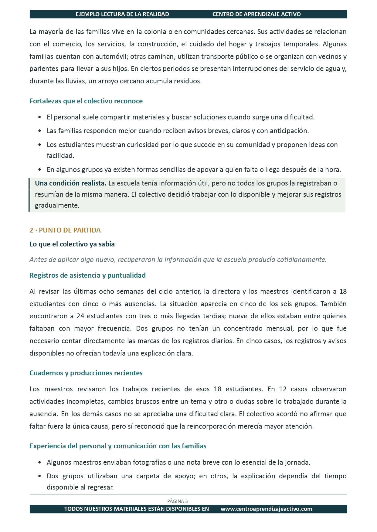 Ejemplo LECTURA DE LA REALIDAD con Formatos Editable en word (🎁De regalo en el Paquete del Tema 1 y 2)