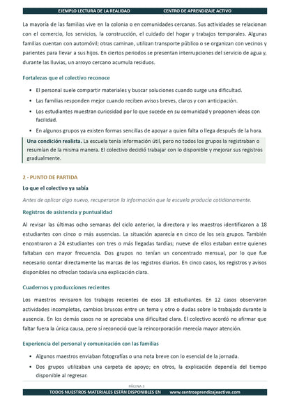 Ejemplo LECTURA DE LA REALIDAD con Formatos Editable en word (🎁De regalo en el Paquete del Tema 1 y 2)