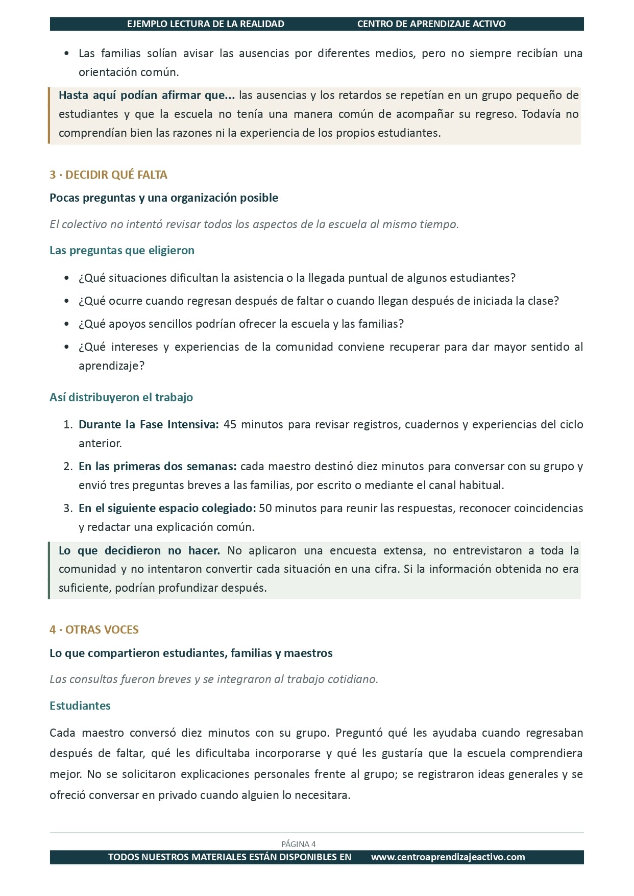 Ejemplo LECTURA DE LA REALIDAD con Formatos Editable en word (🎁De regalo en el Paquete del Tema 1 y 2)