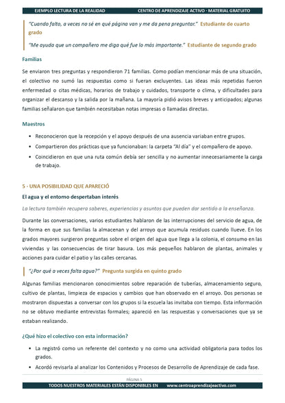 Ejemplo LECTURA DE LA REALIDAD con Formatos en pdf