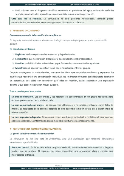 Ejemplo LECTURA DE LA REALIDAD con Formatos Editable en word (🎁De regalo en el Paquete del Tema 1 y 2)