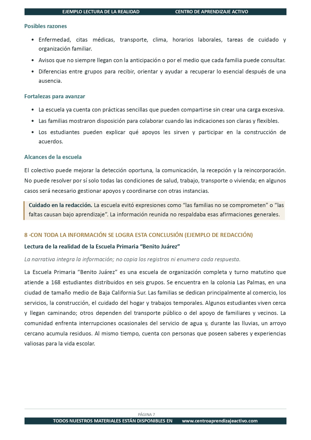 Ejemplo LECTURA DE LA REALIDAD con Formatos Editable en word (🎁De regalo en el Paquete del Tema 1 y 2)