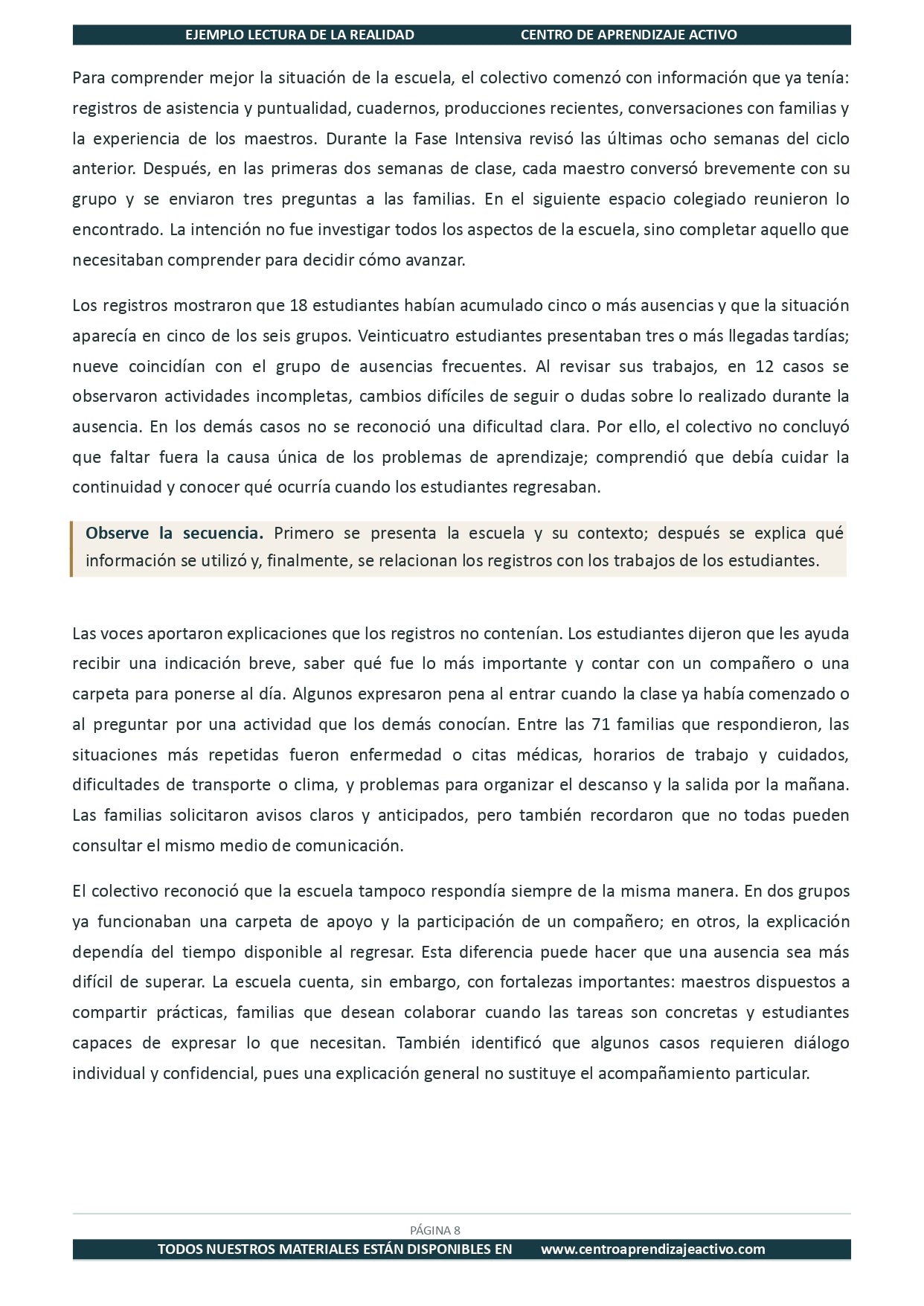 Ejemplo LECTURA DE LA REALIDAD con Formatos Editable en word (🎁De regalo en el Paquete del Tema 1 y 2)