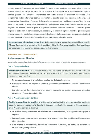 Ejemplo LECTURA DE LA REALIDAD con Formatos Editable en word (🎁De regalo en el Paquete del Tema 1 y 2)