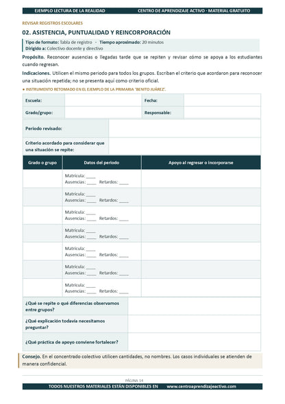 Ejemplo LECTURA DE LA REALIDAD con Formatos en pdf