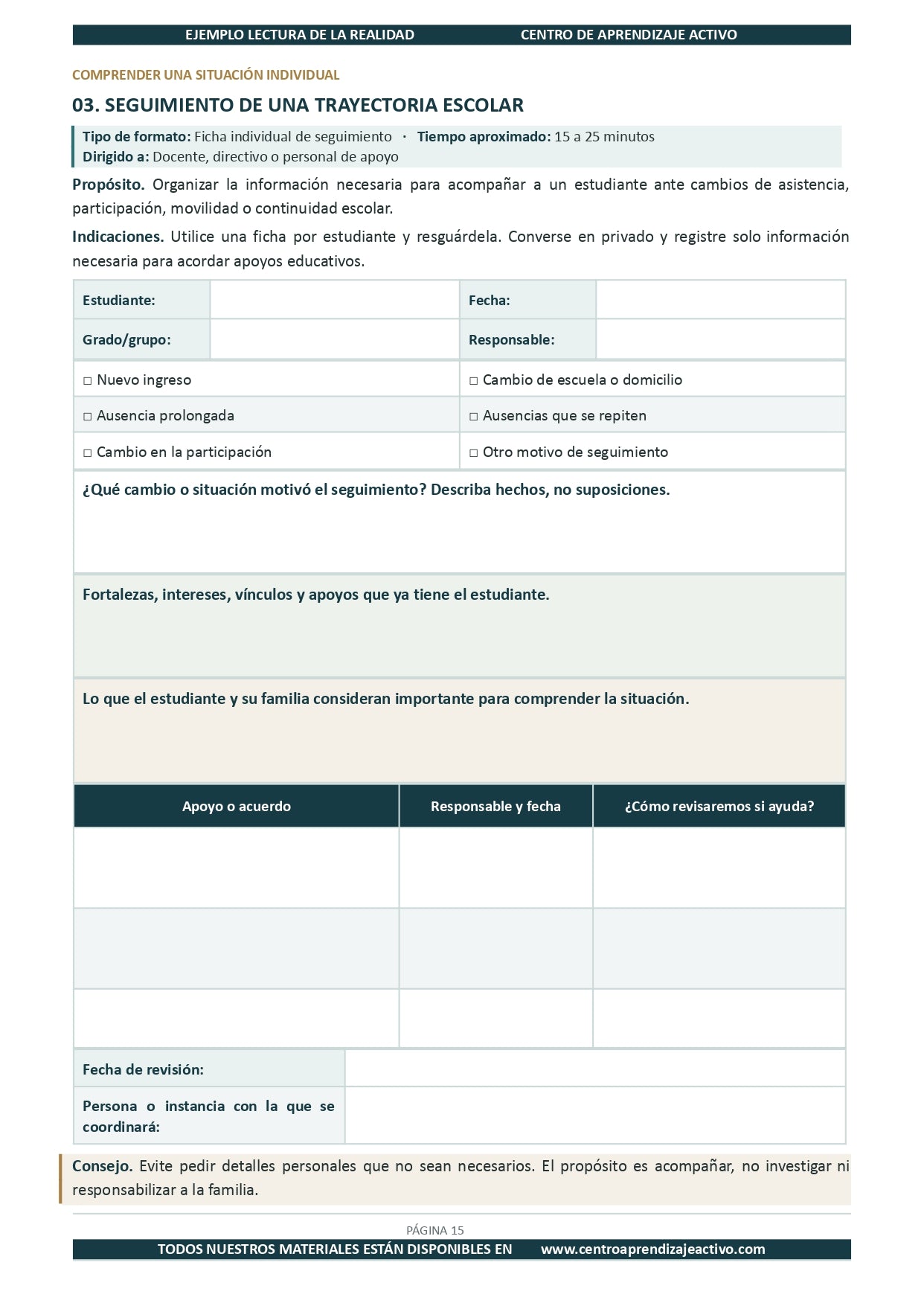 Ejemplo LECTURA DE LA REALIDAD con Formatos Editable en word (🎁De regalo en el Paquete del Tema 1 y 2)