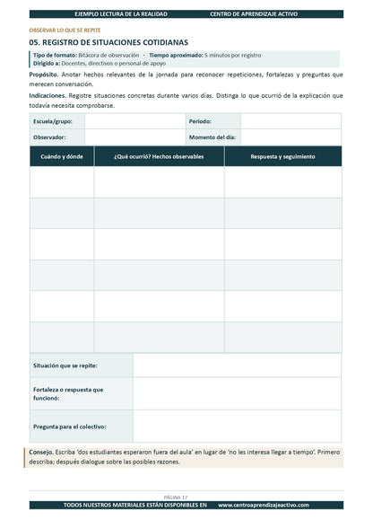 Ejemplo LECTURA DE LA REALIDAD con Formatos Editable en word (🎁De regalo en el Paquete del Tema 1 y 2)
