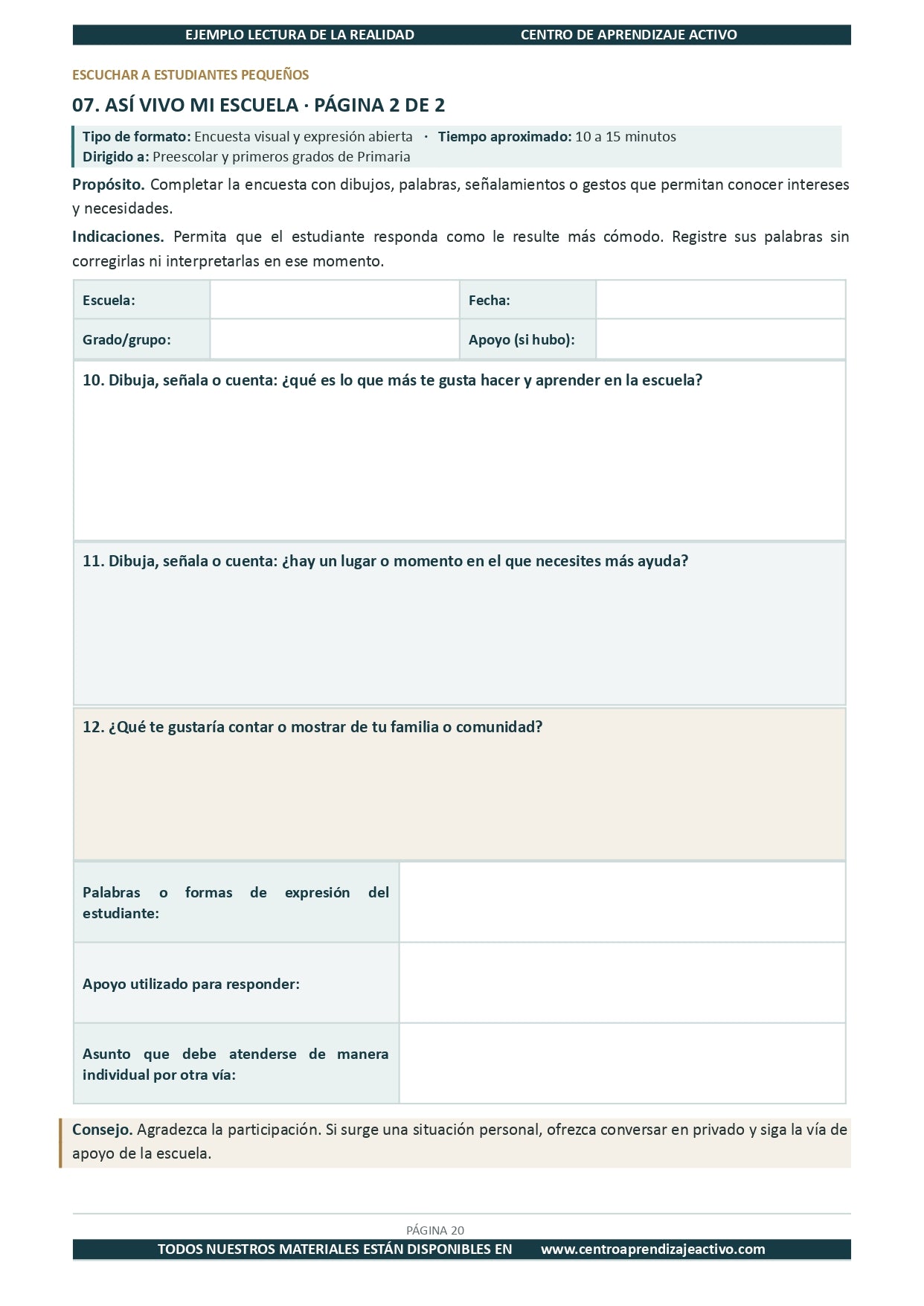 Ejemplo LECTURA DE LA REALIDAD con Formatos Editable en word (🎁De regalo en el Paquete del Tema 1 y 2)