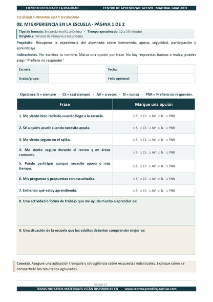 Ejemplo LECTURA DE LA REALIDAD con Formatos en pdf