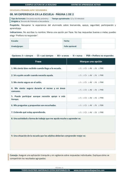 Ejemplo LECTURA DE LA REALIDAD con Formatos Editable en word (🎁De regalo en el Paquete del Tema 1 y 2)