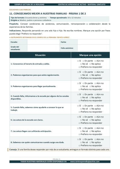 Ejemplo LECTURA DE LA REALIDAD con Formatos en pdf