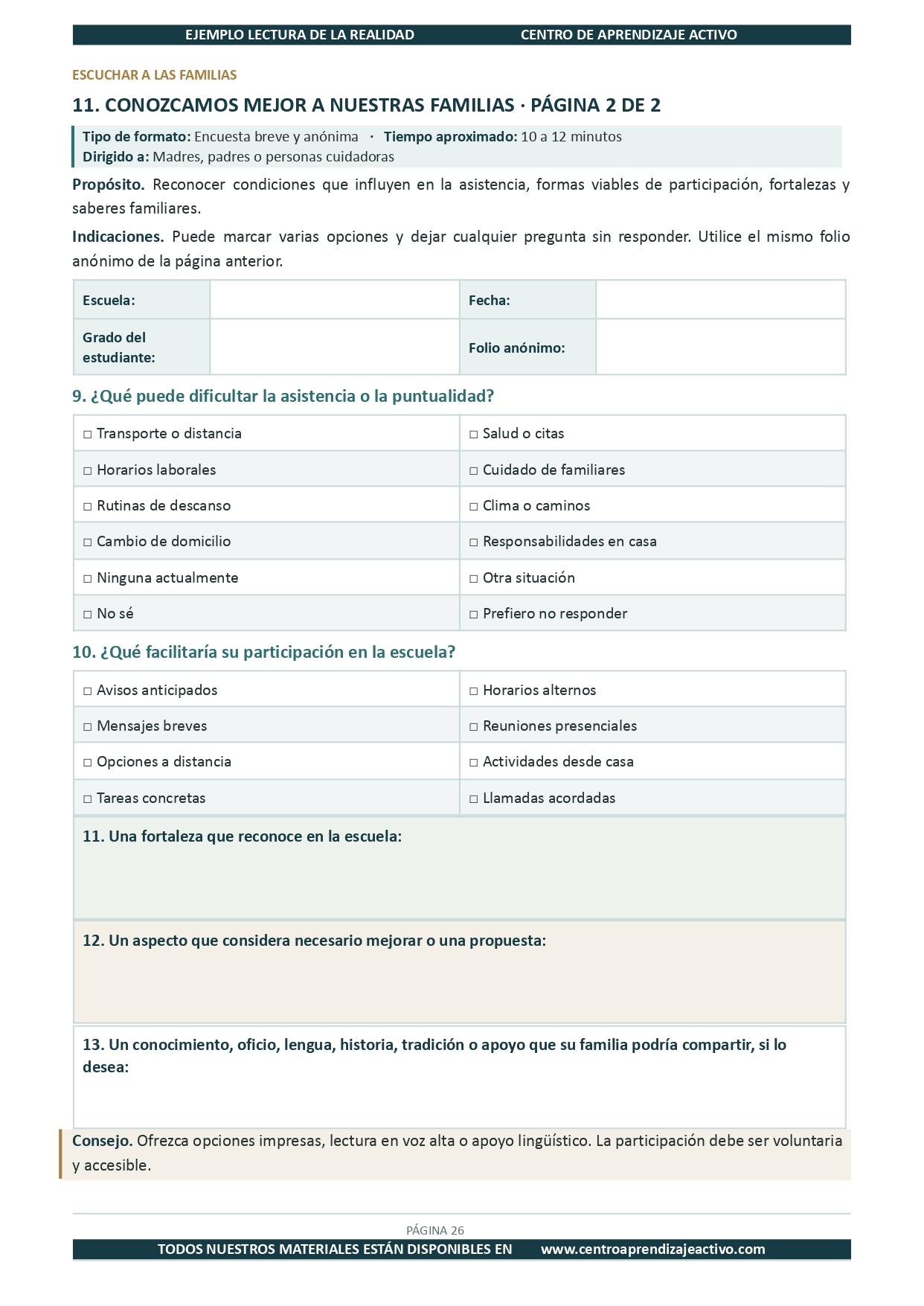 Ejemplo LECTURA DE LA REALIDAD con Formatos Editable en word (🎁De regalo en el Paquete del Tema 1 y 2)