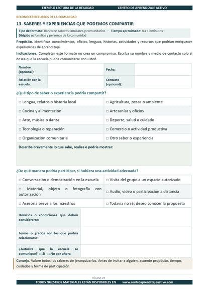 Ejemplo LECTURA DE LA REALIDAD con Formatos Editable en word (🎁De regalo en el Paquete del Tema 1 y 2)