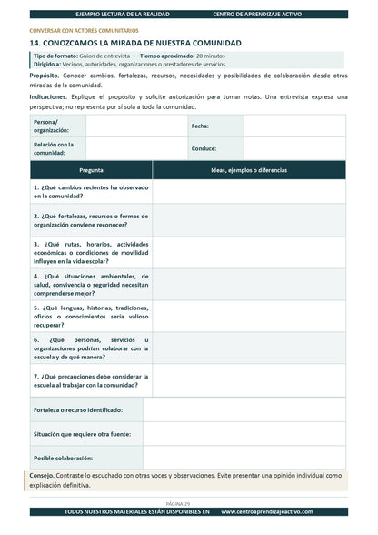 Ejemplo LECTURA DE LA REALIDAD con Formatos Editable en word (🎁De regalo en el Paquete del Tema 1 y 2)