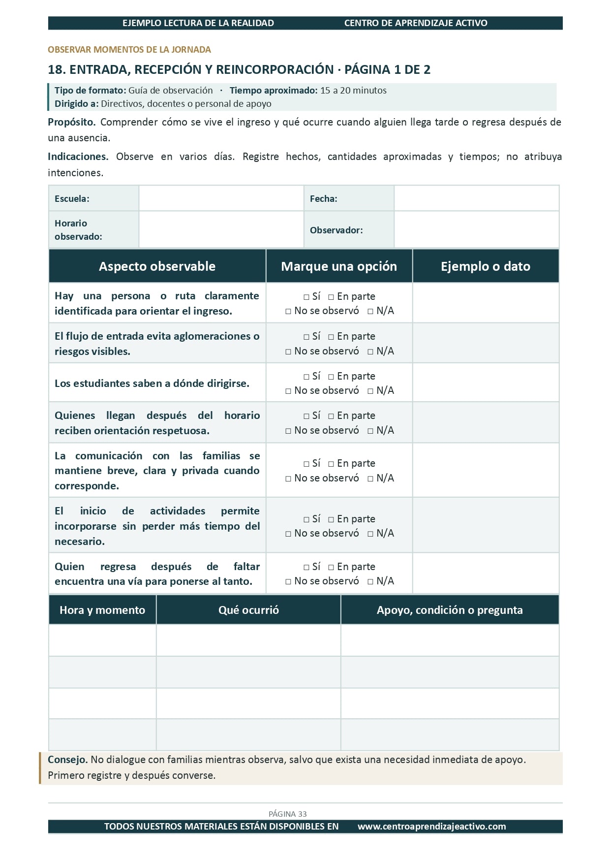 Ejemplo LECTURA DE LA REALIDAD con Formatos Editable en word (🎁De regalo en el Paquete del Tema 1 y 2)