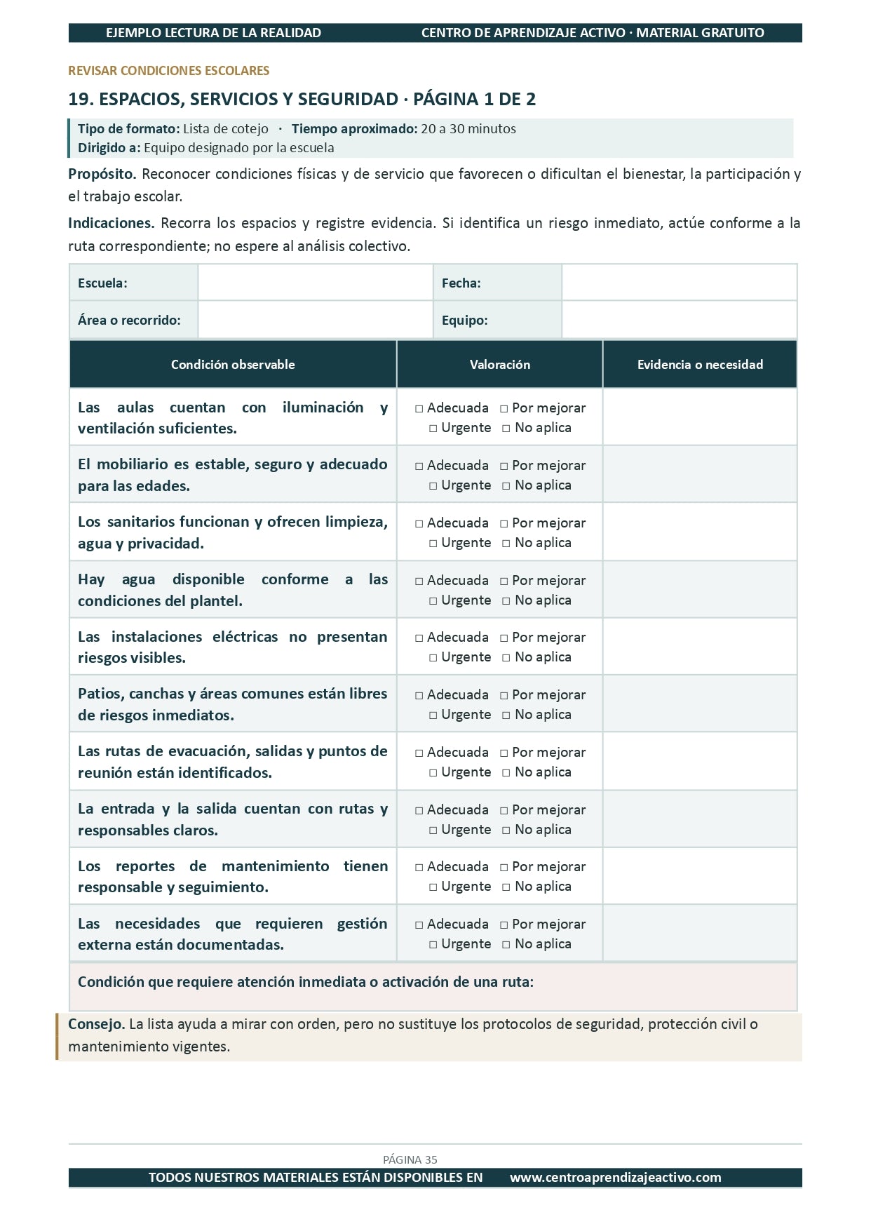 Ejemplo LECTURA DE LA REALIDAD con Formatos en pdf