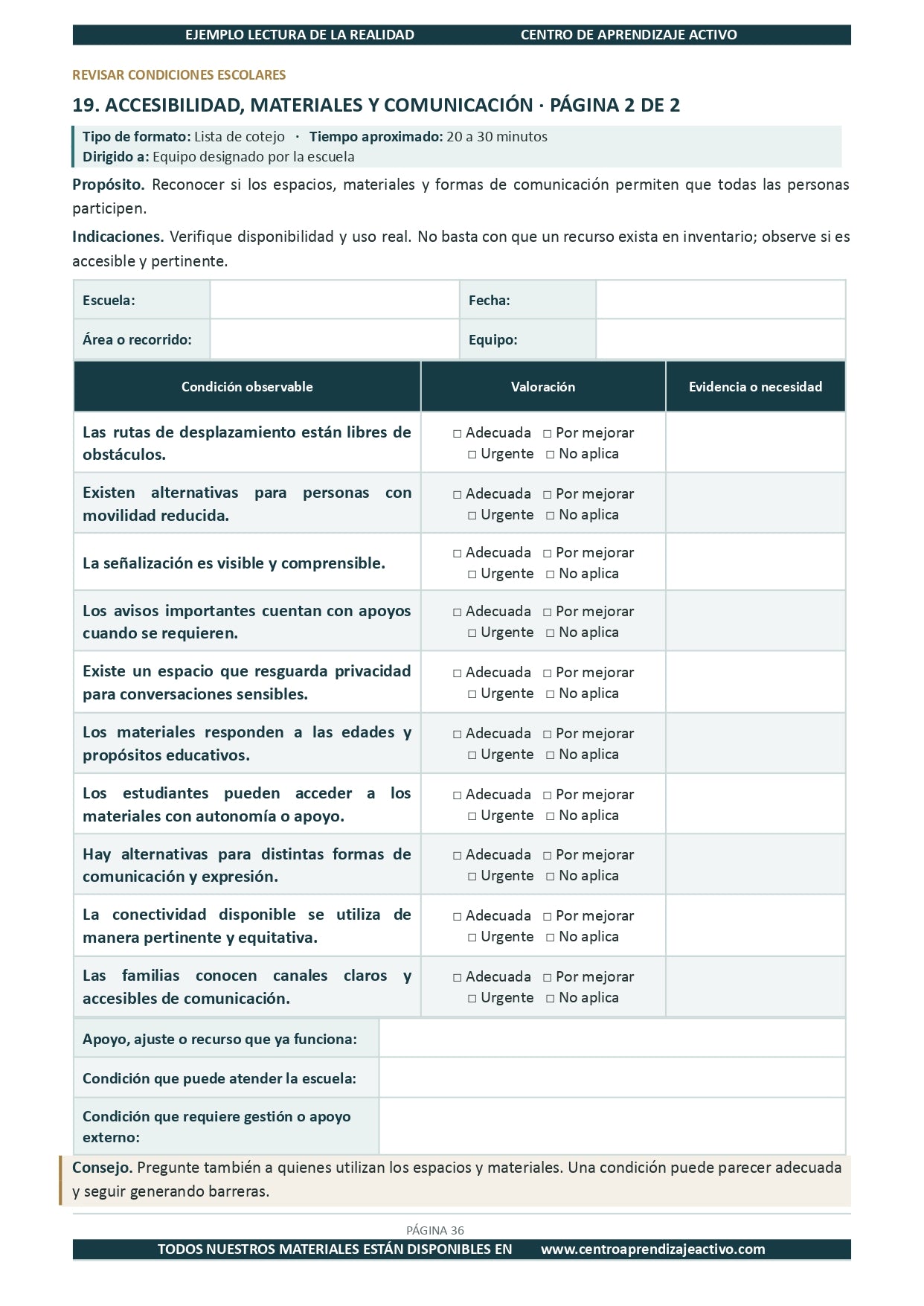 Ejemplo LECTURA DE LA REALIDAD con Formatos Editable en word (🎁De regalo en el Paquete del Tema 1 y 2)