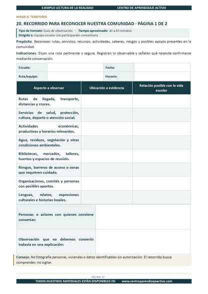 Ejemplo LECTURA DE LA REALIDAD con Formatos Editable en word (🎁De regalo en el Paquete del Tema 1 y 2)
