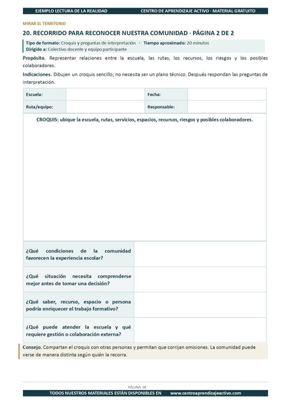 Ejemplo LECTURA DE LA REALIDAD con Formatos en pdf