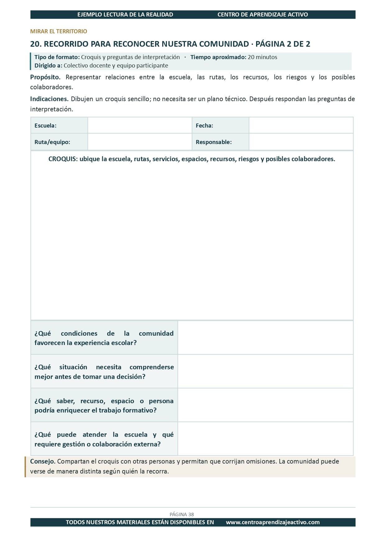 Ejemplo LECTURA DE LA REALIDAD con Formatos Editable en word (🎁De regalo en el Paquete del Tema 1 y 2)