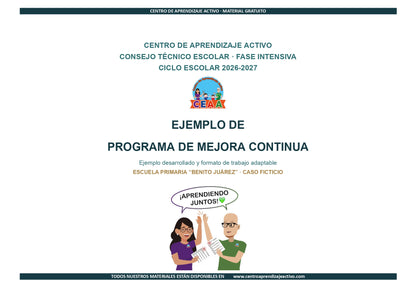 Ejemplo PROGRAMA DE MEJORA CONTINUA con FORMATOS en PDF