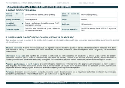 Ejemplo PROGRAMA DE MEJORA CONTINUA con FORMATOS en PDF
