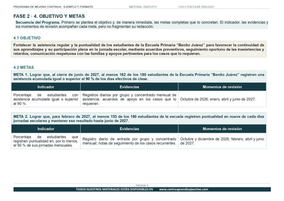 Ejemplo PROGRAMA DE MEJORA CONTINUA con FORMATOS en PDF