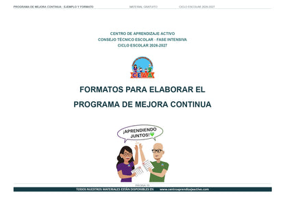 Ejemplo PROGRAMA DE MEJORA CONTINUA con FORMATOS en PDF