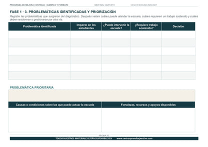 Ejemplo PROGRAMA DE MEJORA CONTINUA con FORMATOS en PDF