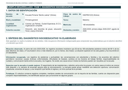 Ejemplo PROGRAMA DE MEJORA CONTINUA con FORMATOS Editable en word (🎁De regalo en el Paquete del Tema 3 y 4)