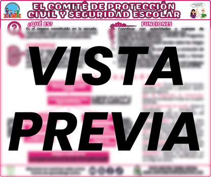 Infografía EL COMITÉ DE PROTECCIÓN CIVIL Y SEGURIDAD ESCOLAR