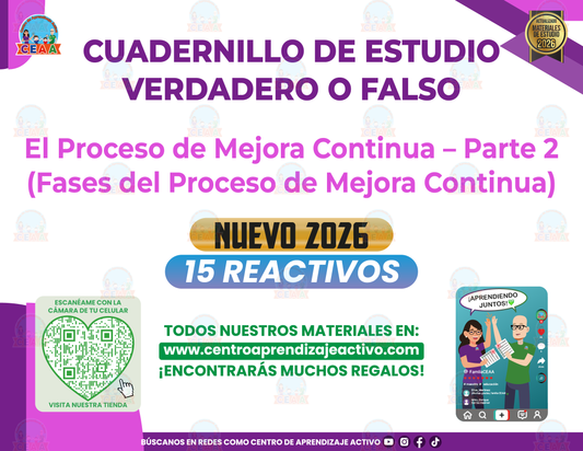 Cuadernillo de Estudio - El Proceso de Mejora Continua – Parte 2 - Verdadero o Falso en PDF