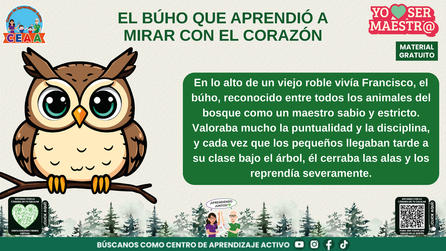 Historias para Maestros - EL BÚHO QUE APRENDIÓ A MIRAR CON EL CORAZÓN en PDF