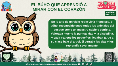 Historias para Maestros - EL BÚHO QUE APRENDIÓ A MIRAR CON EL CORAZÓN en PDF