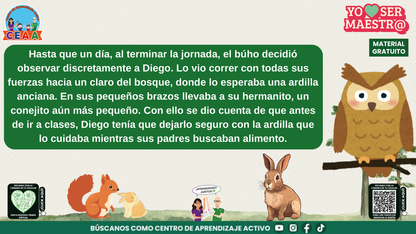 Historias para Maestros - EL BÚHO QUE APRENDIÓ A MIRAR CON EL CORAZÓN en PDF