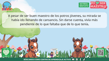 Historias para Maestros Taller Intensivo Maestros Enero 2026 - EL CABALLO QUE APRENDIÓ A MIRAR EL AMANECER en PDF