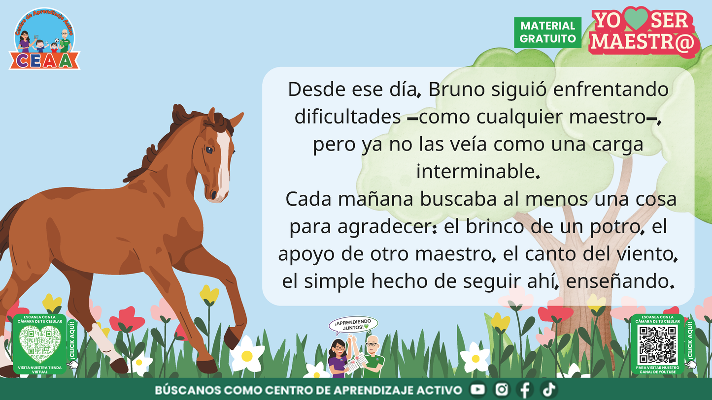 Historias para Maestros Taller Intensivo Maestros Enero 2026 - EL CABALLO QUE APRENDIÓ A MIRAR EL AMANECER en PDF